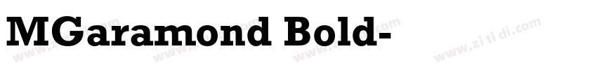 MGaramond Bold字体转换
